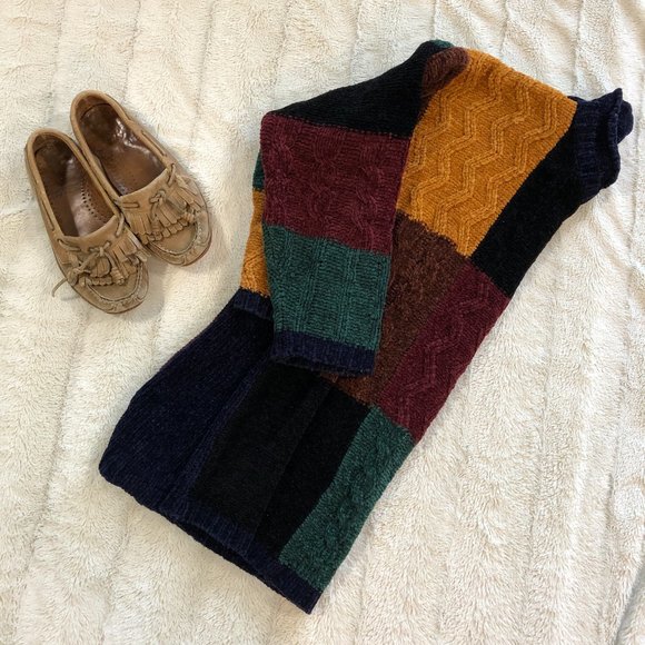 Vintage cottagecore 'Cleo Petites' soft colourblock 90s mock turtleneck sweater - Picture 7 of 9
